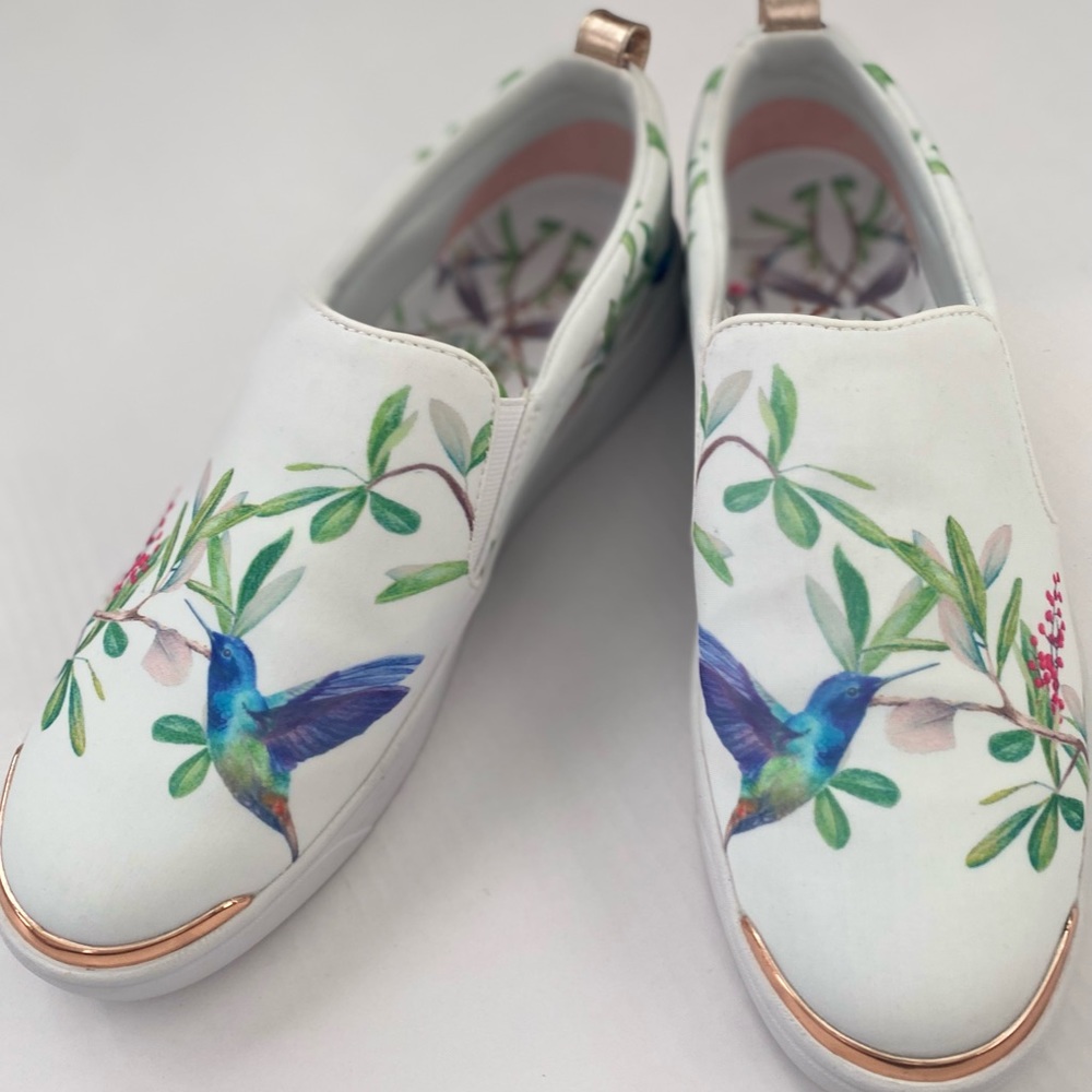 Ted Baker | Highgrove Hummingbird + Floral Print, Slip-on Sneaker | 9M